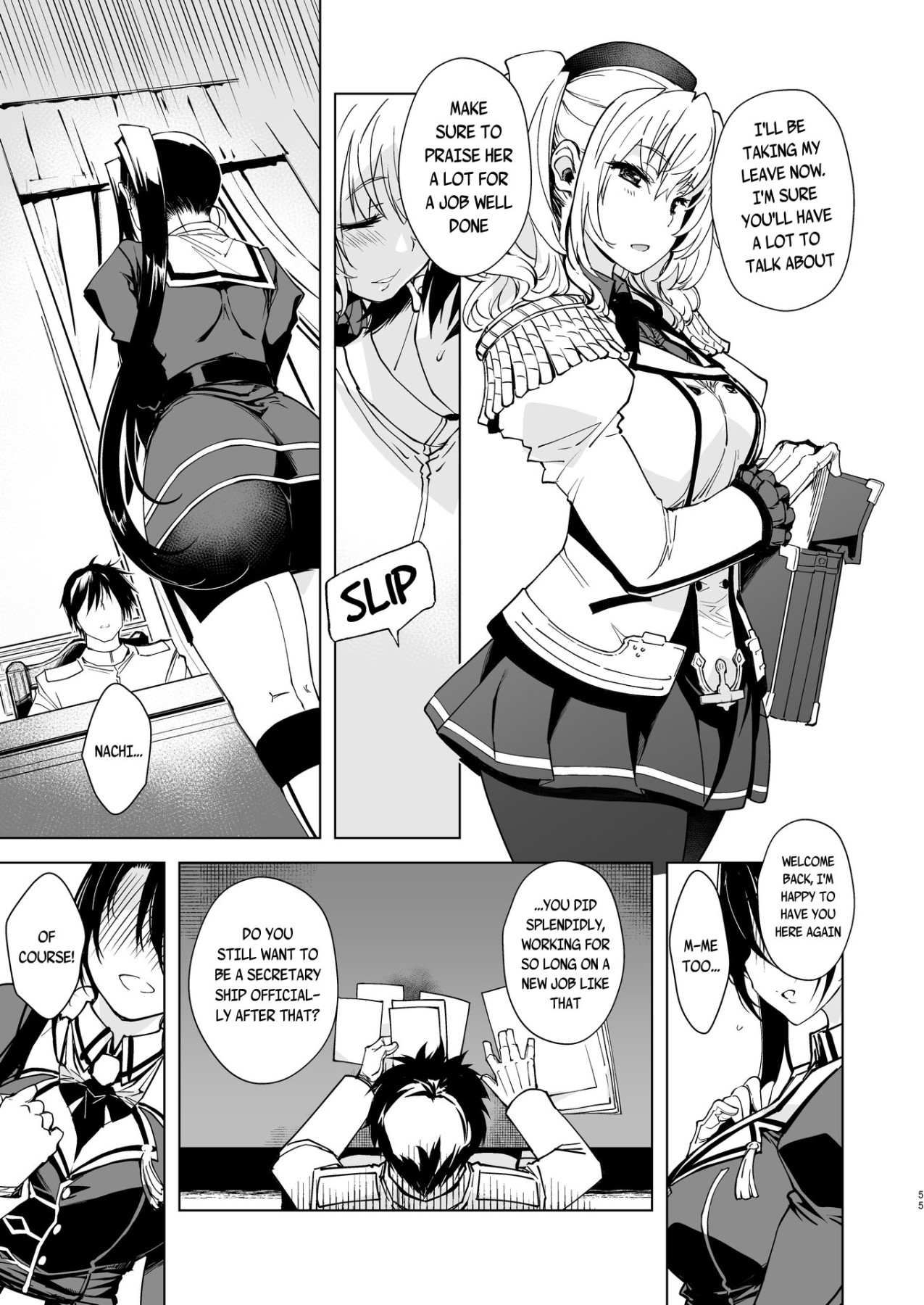 Hentai Manga Comic-Report of the Secretary Kashima 3-Read-54